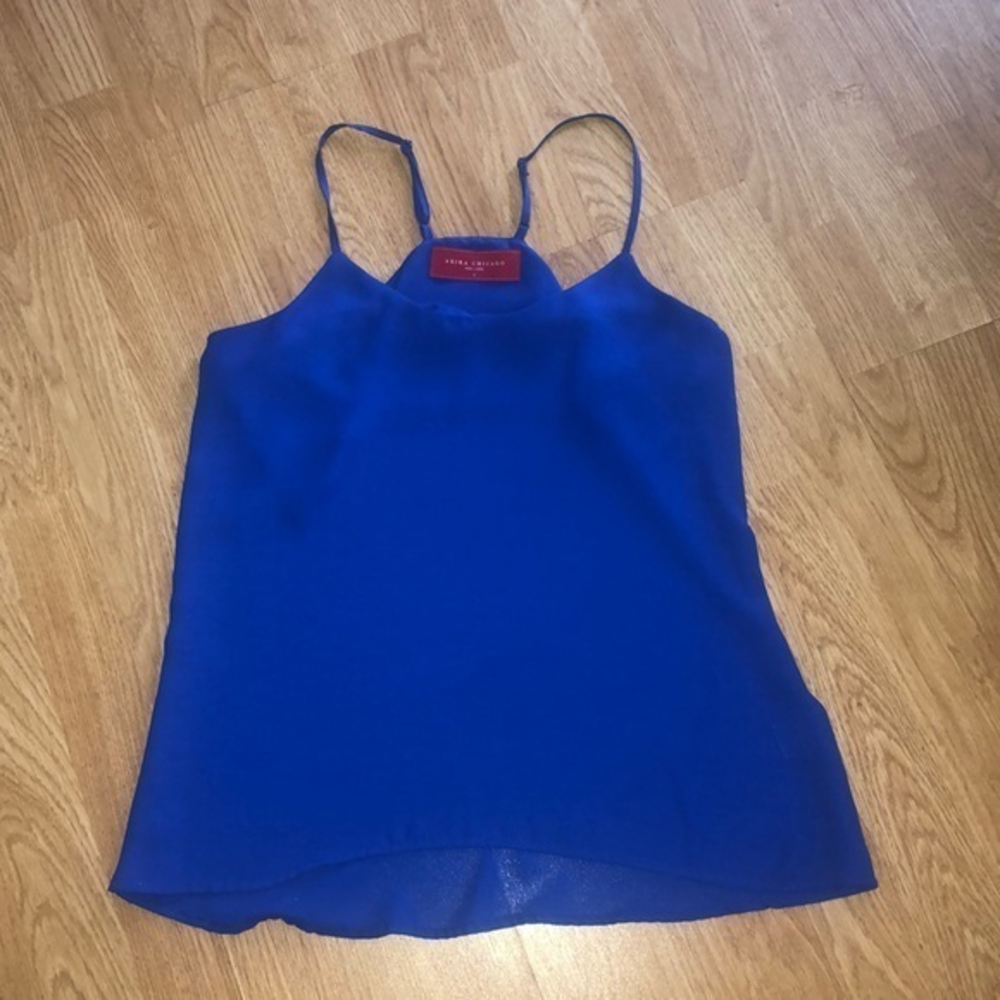 Akira Chicago Red Label Small‎ Blue Blouse Top